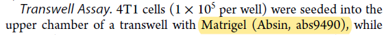 Transwell实验Absin试剂标注