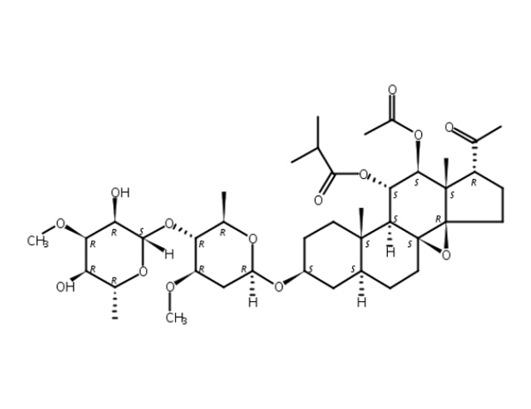 11-O-异丁酰基-12-O-乙酰基通关藤甘元B-3-O-茯苓二糖苷