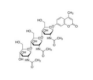 4-甲基香豆素基 N,N,N-三乙酰基-β-D-壳聚三糖苷